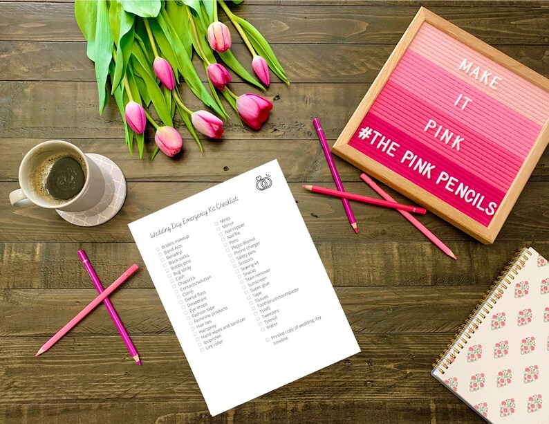Wedding Day Emergency Kit Checklist Printable - Etsy