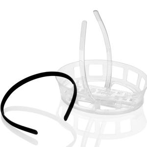 Grad Cap Remix - The ORIGINAL Grad Cap Headband - Keep Your Natural Hair on Grad Day and Secure Your Cap - Black and Clear Headband Included