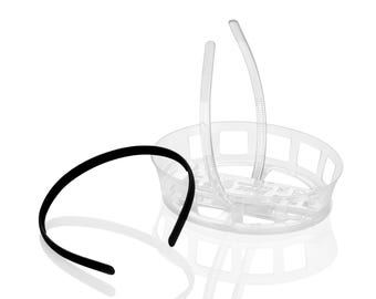 Grad Cap Remix - The ORIGINAL Grad Cap Headband - Keep Your Natural Hair on Grad Day and Secure Your Cap - Black and Clear Headband Included