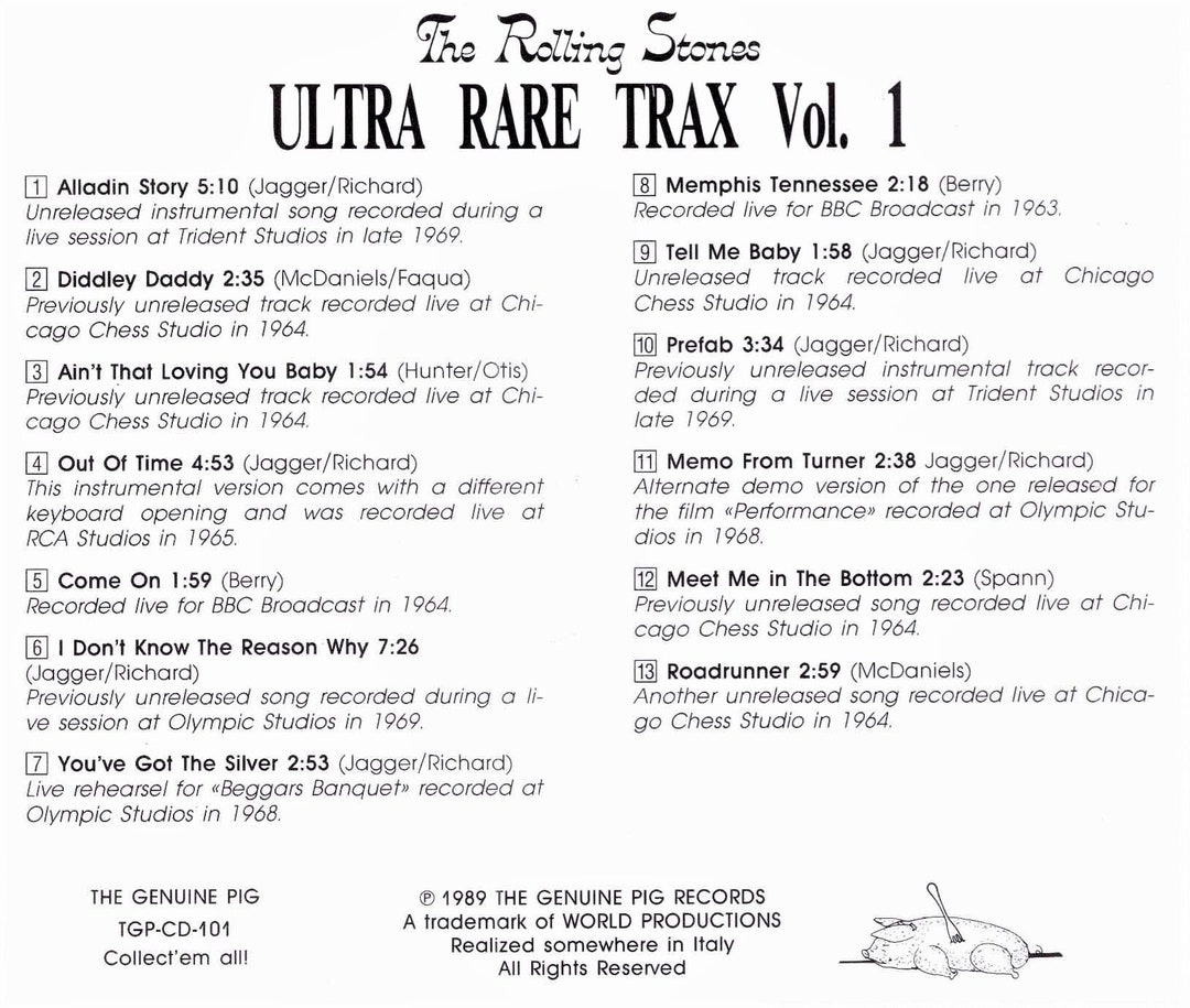 Rolling Stones - Ultra Rare Trax - 10 CD - New - Etsy