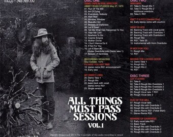 George Harrison - All Things Must Pass Sessions - 6 CD - New - Etsy