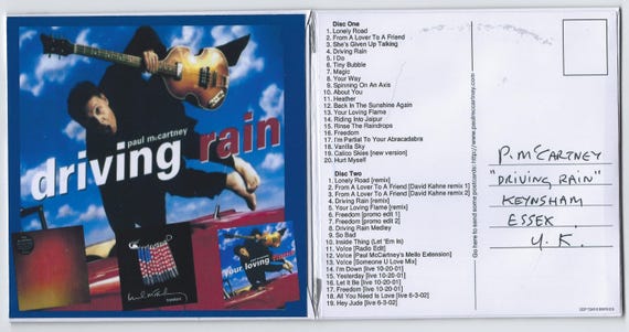 Paul Mccartney - Driving Rain - Voo Doo Archive - 2 CD - New - Etsy