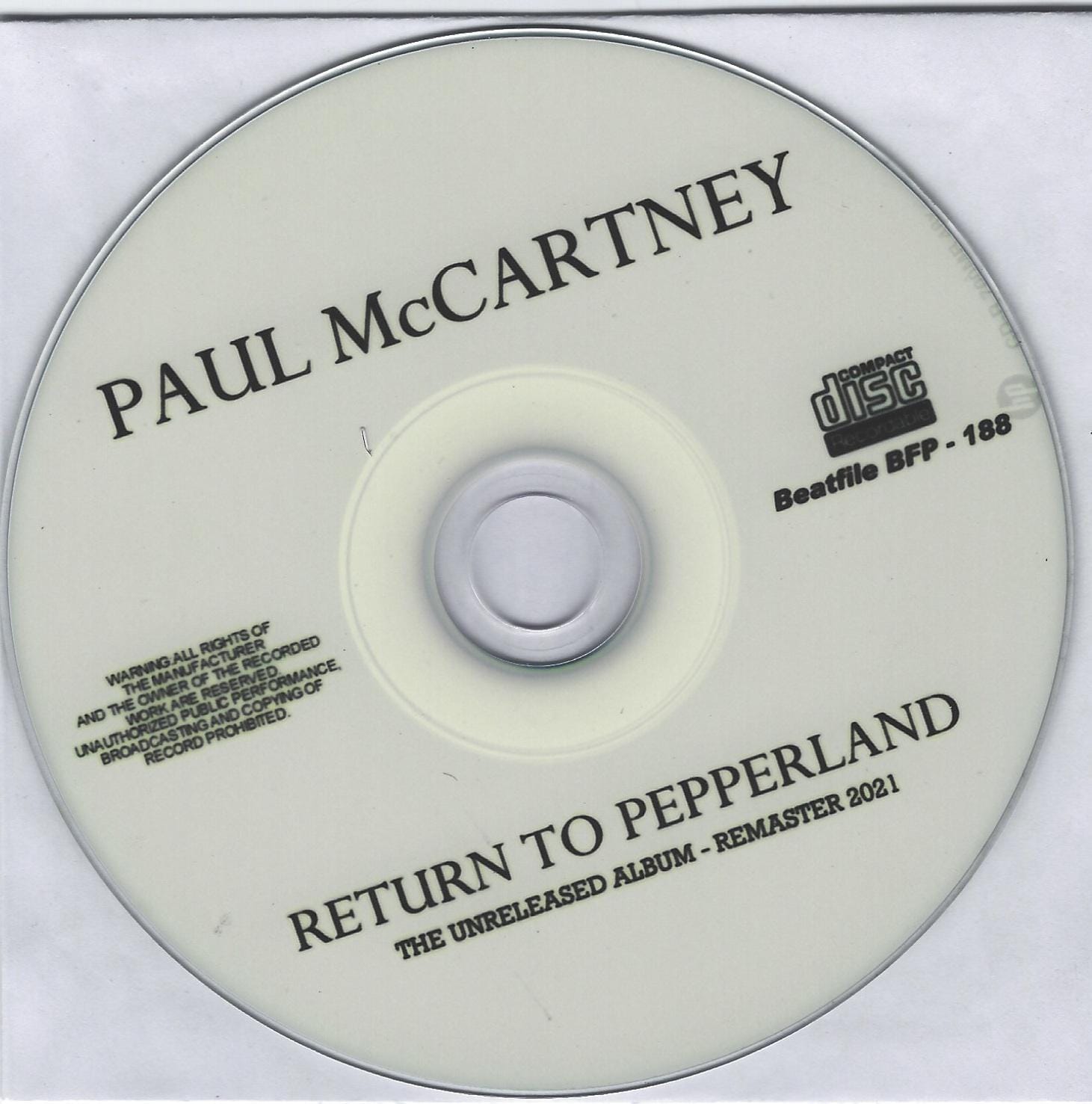 Paul Mccartney - Return to Pepperland - 1987 Unreleased Album - 1