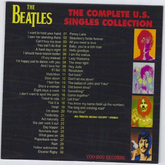 Beatles - US Singles Collection - Dr. Ebbetts + Fab + Voo Doo - 8 