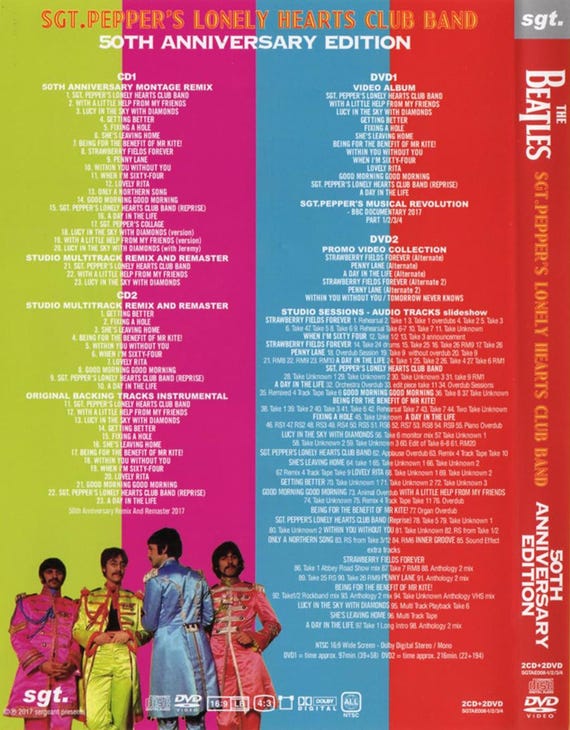 Beatles - Sgt Pepper 50th Anniversary Edition - 2 CD + 2 DVD - New