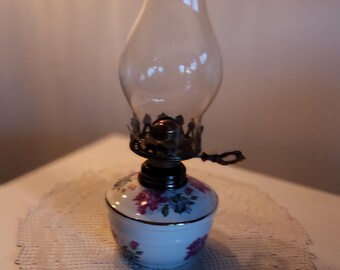 Vintage Oil Lamp with Globe