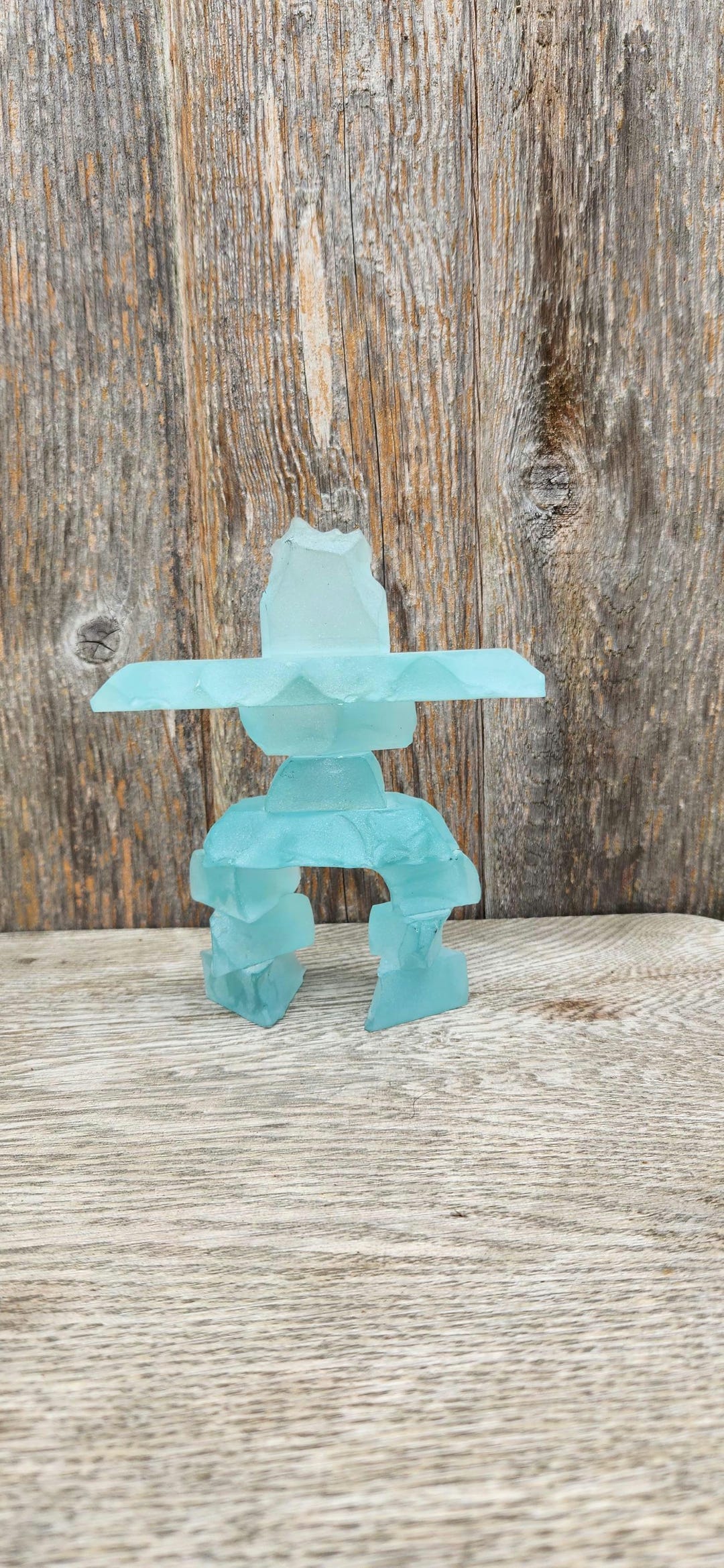 Glass Inukshuk Vintage Inukshuk Sand Blasted Glass Inukshuk - Etsy