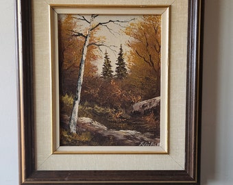 Peinture à l'huile Paysage d'automne par Walter Schildt, artiste canadien
