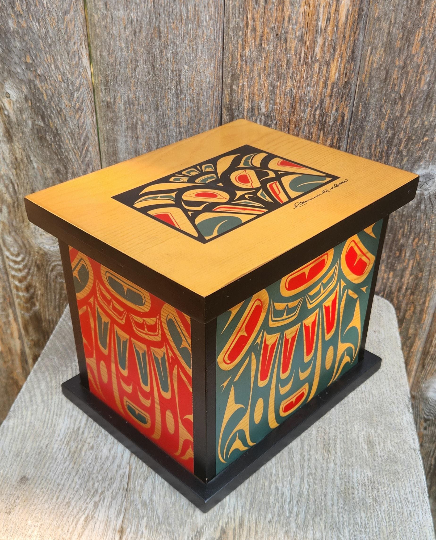 Vintage Clarence A.wells Haida Box With Lid - Etsy