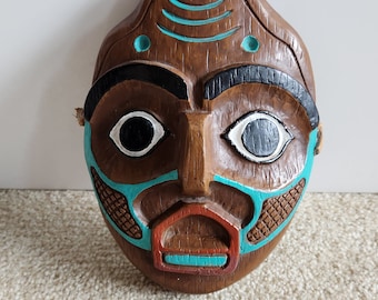 Rare 1970s Kwakiutl NW Coast Native American Mask Ozzie Matilpi