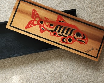 Boîte Design First Nations pour saumon par Corey Bulpitt