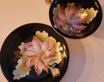 Hand Painted Tea Cup and Saucer Trimont Occupied Japan