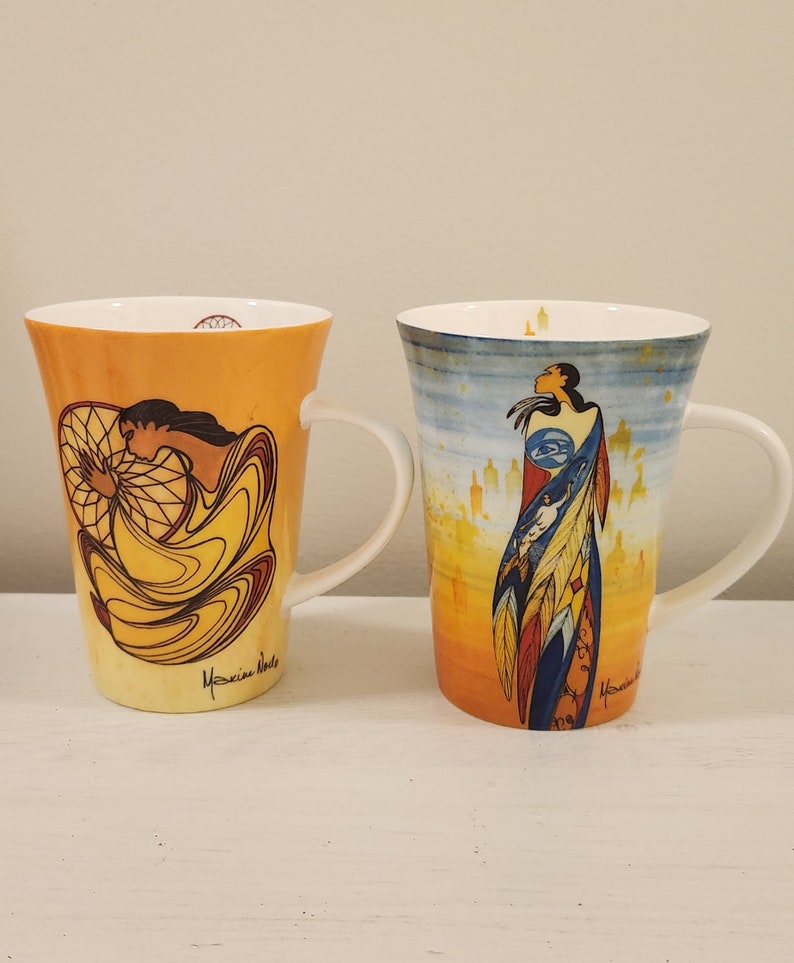 Mugs Coffee Tea en Porcelaine par Maxine Noel, Lot de deux image 1