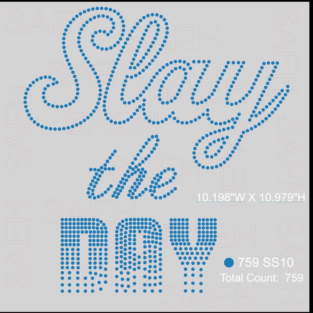 Rhinestone SVG - Slay the Day SS10 - Etsy