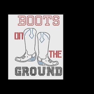 Boots on the Ground Rhinestone SVG SS10