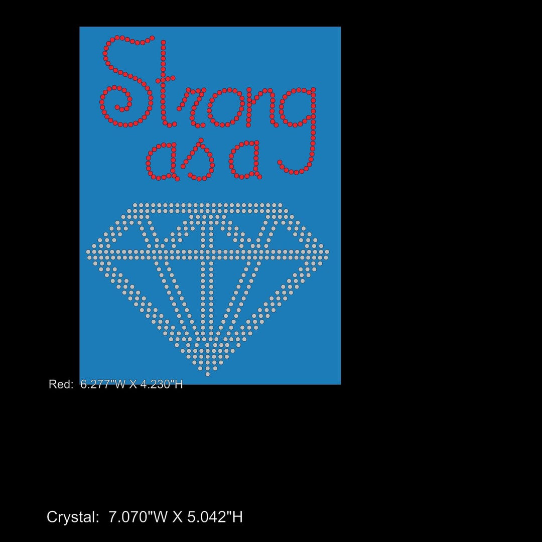 Strong as a Diamond Rhinestone SVG SS10 - Etsy