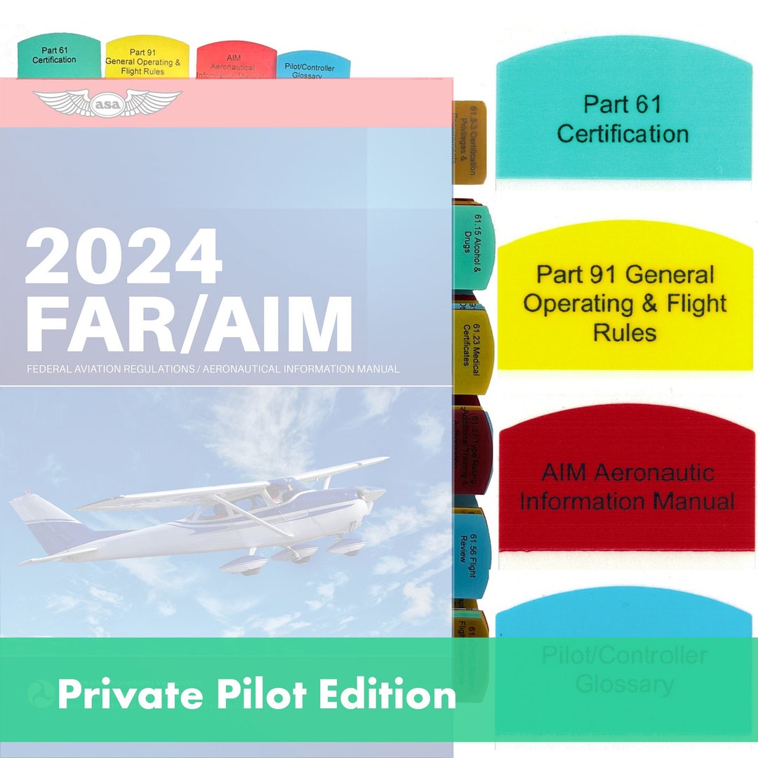 Tabs for FAR/AIM 2024/2023 for Private/instrument