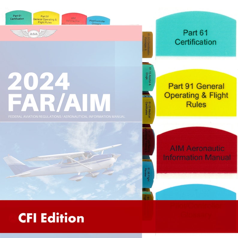 Tabs for FAR/AIM 2024/2023 for Private/instrument
