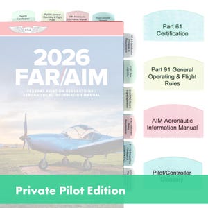 Tabs for FAR/AIM 2026/2025 for Private/Instrument Rating/Commercial Rating Pilots/Certified Flight Instructors - 50/50/50/75 tabs