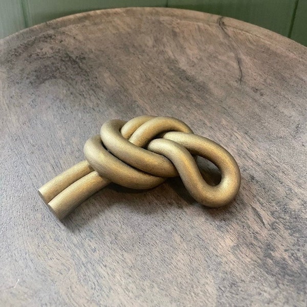Small Brass Decorative Knot | Handmade Clay Knot