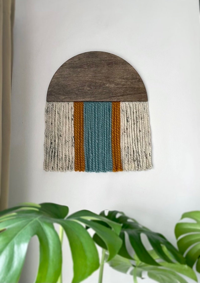 Half Moon Wall Hanging Wooden Arch Wall Decor Yarn Wall Hanging Half