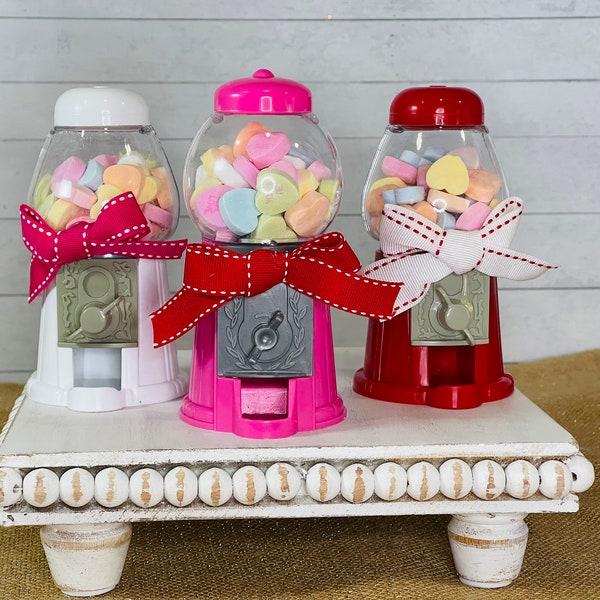 Valentines Day tiered tray decor, Valentine's day mini jars, Valentine's day home decor, Spring tiered tray,  Gift