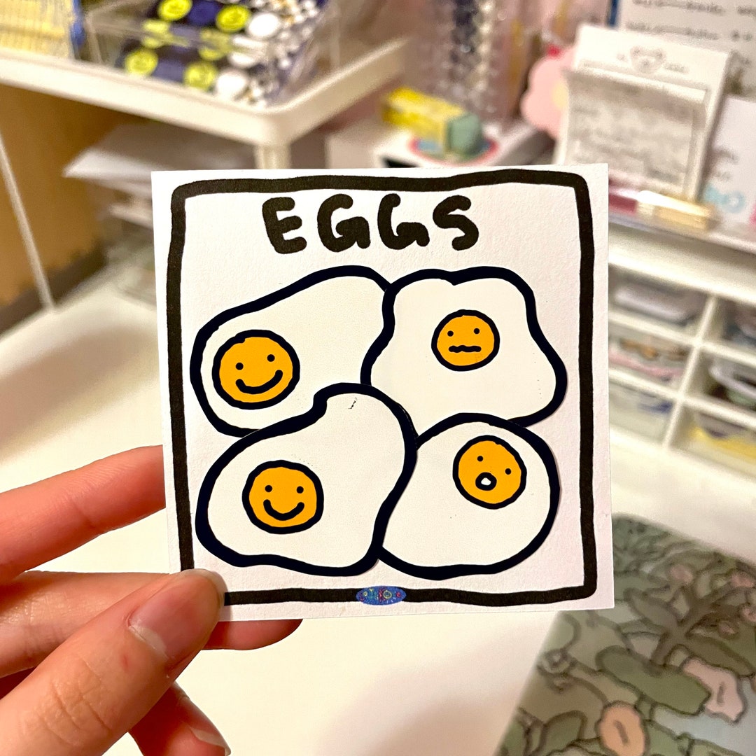 Eggs Vinyl Sticker Pack Waterproof - Etsy