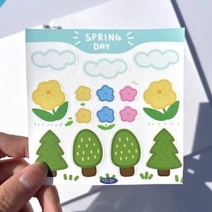 Spring Day Sticker Sheet for Journaling, Decorating, Collecting