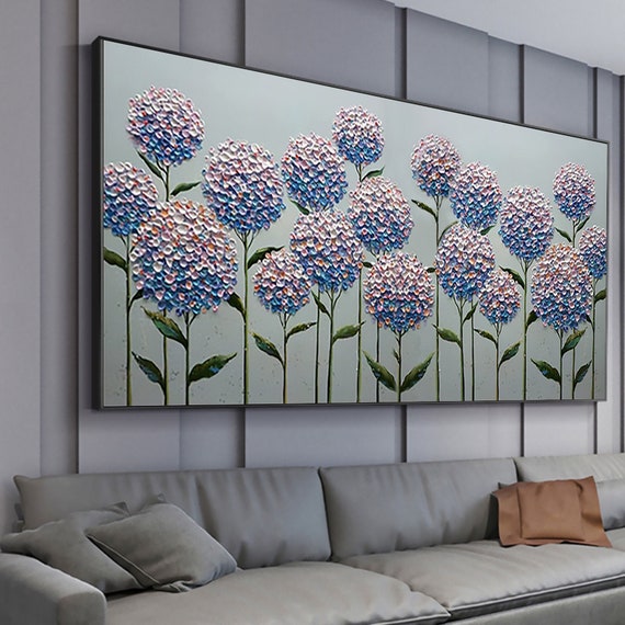 Large Abstract Colorful Ball Flower Clusters Oil Painting on Etsy