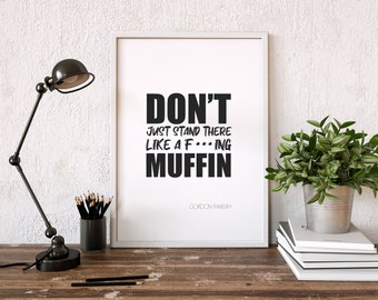 Citas censuradas de Gordon Ramsay, decoración de cocina humorística, impresión de descarga digital, arte de pared