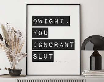 Michael Scott, The Office Quotes, Humorous Decor, Digital Download Print, Wall art