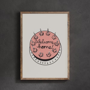 Coraline, &#39;Welcome Home&#39; Cake, Halloween, Digital Download Print, Wall art
