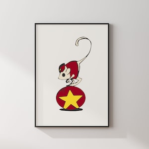 Circus Mouse, Jumping Mouse, Coraline, Halloween, Digital Download Print, Wall art
