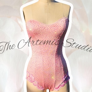 Pink bodysuit with rhinestones | short and sweet | sabrina carpenter inspired | concert outfit | birthday dress | Halloween costume