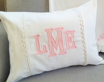 Applique Monogram Nursery Pillow