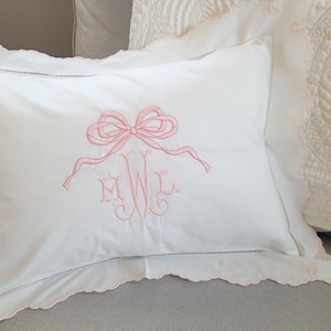 Pink Dainty Bow Nursery Pillow