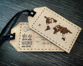 Luggage tags for world travelers SVG and DXF file