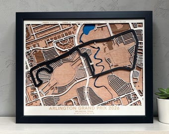 Custom Race Track Wooden Map | Personalized Racing Wall Art | Gift for Racing Fan | Any Circuit 3D Laser Cut Motorsport Man Cave Decor