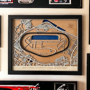 Daytona 500 International Speedway, NASCAR kunst aan de muur, Daytona Speedway, NASCAR cadeau, houten kaart, kunst aan de muur racebaan, autoliefhebber kunst aan de muur