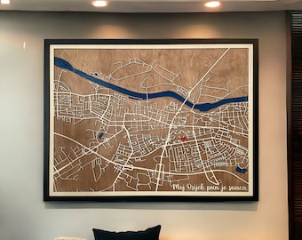 Custom City Wooden Map | Personalized Housewarming Gift | Any City 3D Layered Wood Wall Art | Anniversary Gift | Laser Cut Home Decor
