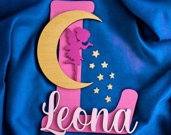 Custom Wooden Kids Name Sign: Layered Nursery Decor