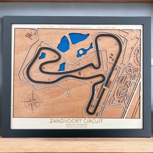 Circuit 3D de Zandvoort, art mural Circuit Zandvoort, Zandvoort Formule 1, cadeau Formule 1, Grand Prix des Pays-Bas, art mural circuit, course de voitures DTM