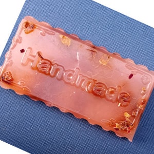 Handmade homemade soaps, Rose scent with dried flowers