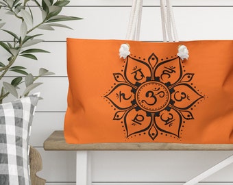 Chakra! Beach Weekender "Rings of Truth" Tote Series Chakra Symbol Bag Gift for Her Yoga Tote Weekend Carry On Bag Travel Align Your Energy!