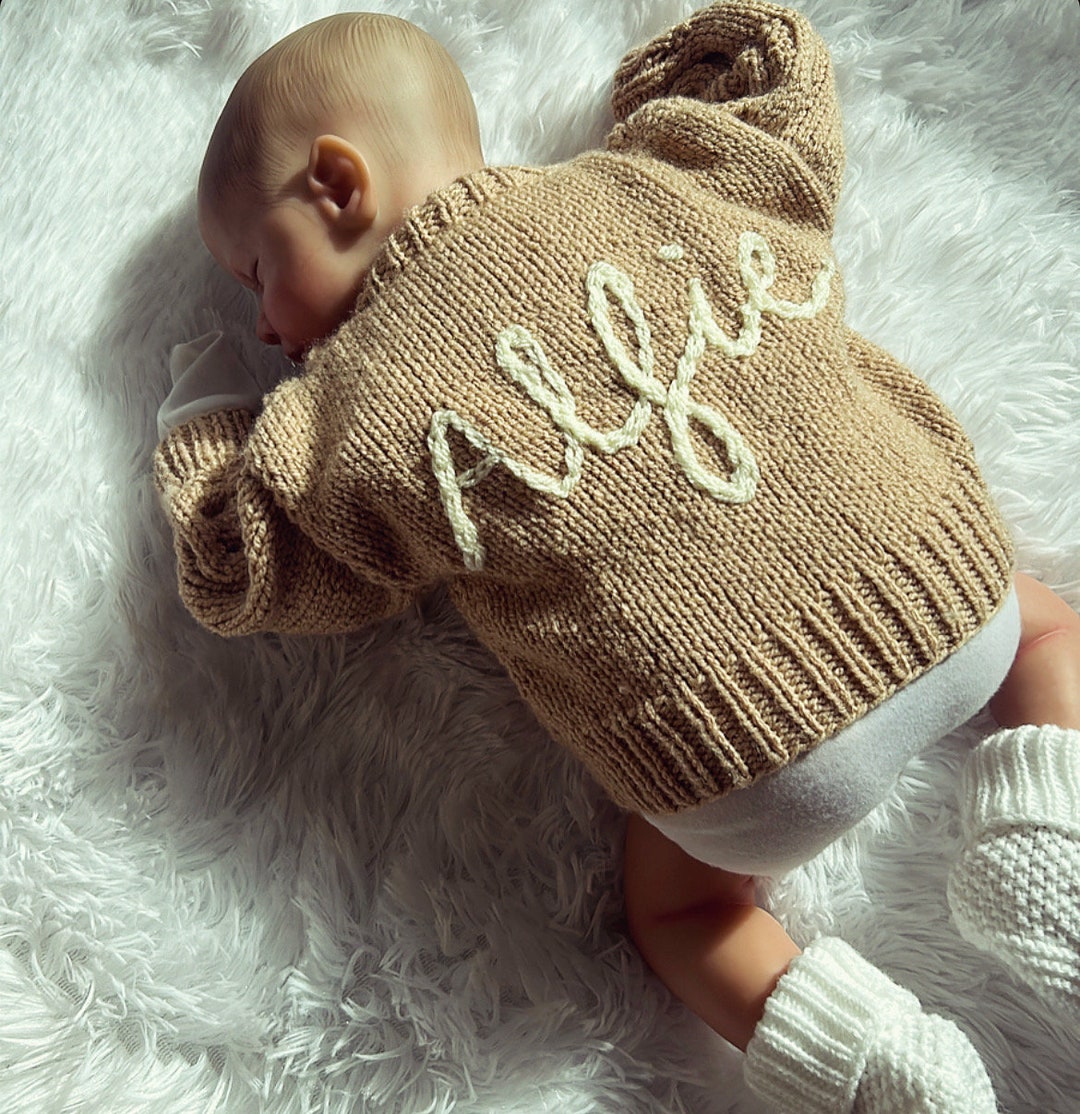 Sofia Grainge Baby Clothes RESOOYO Baby Custom Name Knitted