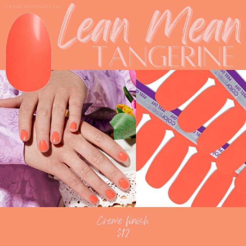 Color Street Lean Mean Tangerine Etsy