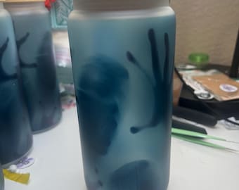 Vaso de cristal con forma de fantasma espeluznante para Halloween