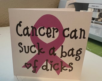 Tarjeta El cáncer puede chupar una bolsa de pollas