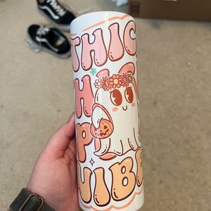 Halloween Thick Thighs Spooky Vibes Tumbler