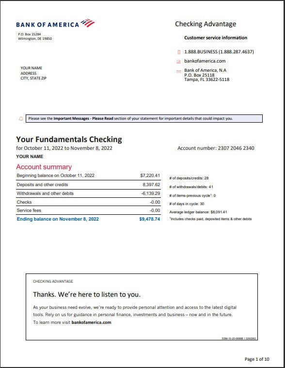 Bank Statement 10 Templates - Etsy